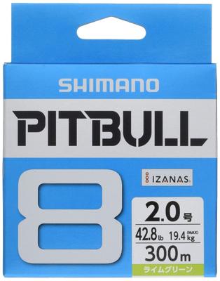 SHIMANO Angelschnur Pitbull 8 300m Lime Green Angelschnur Schnur 2 Nr. 2.0 PL-M78S Nr.