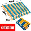 Retractable Awning Striped Outdoor awning folding arm awning high light fastness window balcony garden durable yellow and blue