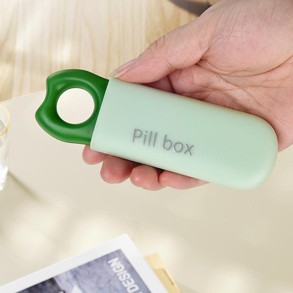 3 Compartment Portable Pill Box Mini Travel Medicine Organizer With Sealed Cover for Vitamin Daily Medication Storage