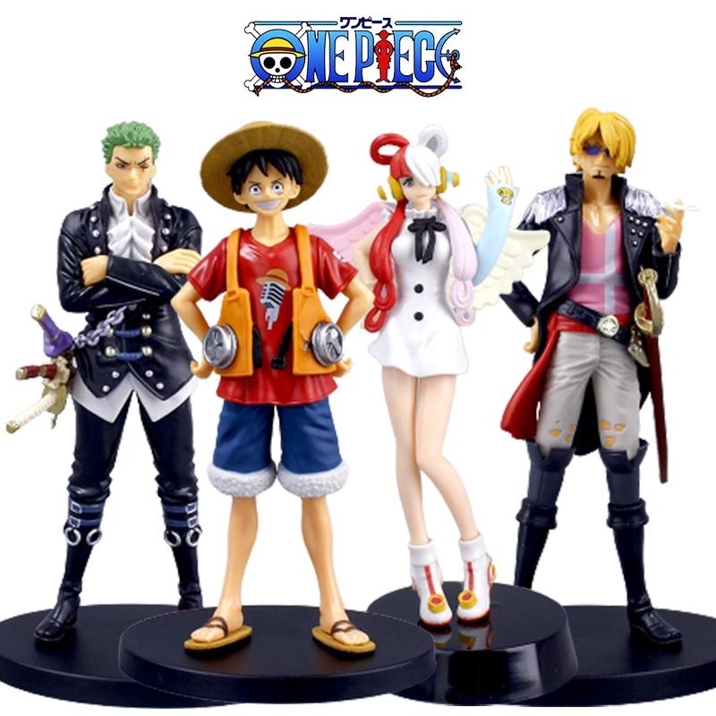 Vivid Durable Pvc Luffy Zoro Sanji Uta One Piece Film Red Figure Cake Topper Xmas Gifts