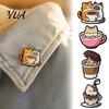 Kitten Lapel Pin Cartoon Coffee Cup Cat Brooch, Enamle Pin, Animal Jackets Decorative Badge Theme Alloy Badge, Clothing Accessories for Lovers