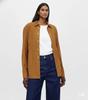 Camel Brown Women's Shirt Genuine Handmade Suede Lambskin Leather Soft Formal