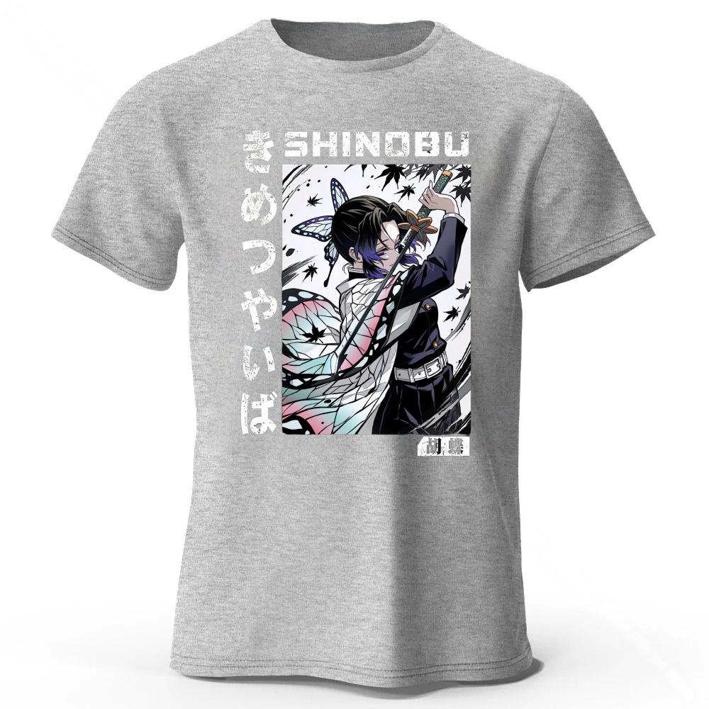 SHINOBU Kochou Shinobu Japanese Anime Trend Pure Cotton T-Shirt Men Fashion Casual Comfortable Plus Size Short Sleeves Top