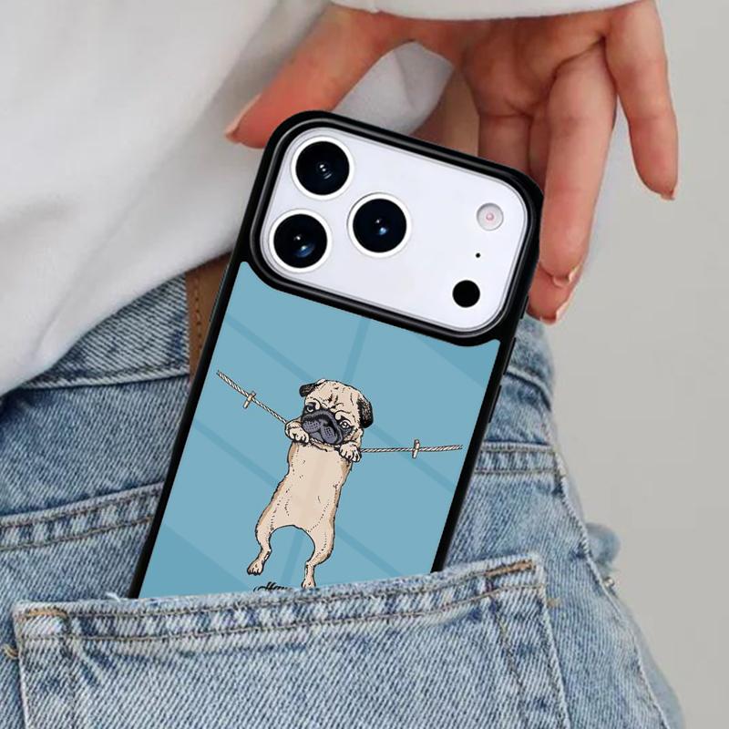 Pug Dog French Bulldog Phone Case for iPhone 17ProMax 12 13 14 15 16e 17 Pro Max Plus Air Cover