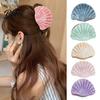 Beach Vacation Hair Accessory Strong Grip Claw Pearlescent Gradient Shell Design Clip Shiny Clip Lightweight Portable Accessories for Daily