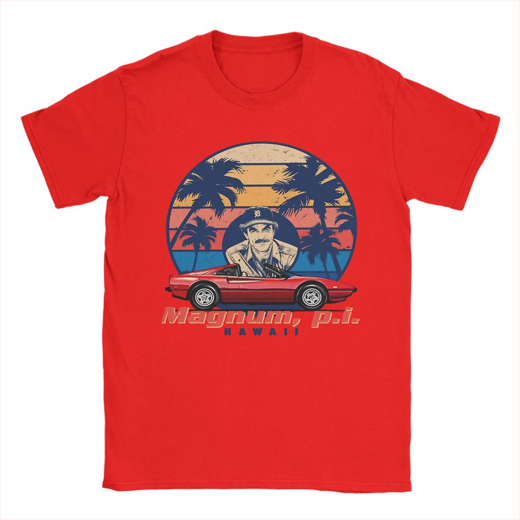 Unique Magnum PI TShirt for Unisex Round Neck Pure Cotton T Shirt Short Sleeve Tee Shirt Big Size Clothing