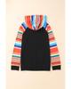 Azura Exchange Striped Patchwork Kangaroo Pocket Hoodie