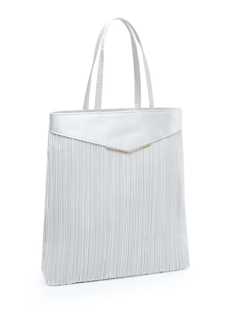 SHIMMER Women's Large Wedding and Party Bags, Set of 2, Satin Pleated Bags for Weddings, Funerals, and Special Occasions (DJ-Gin)