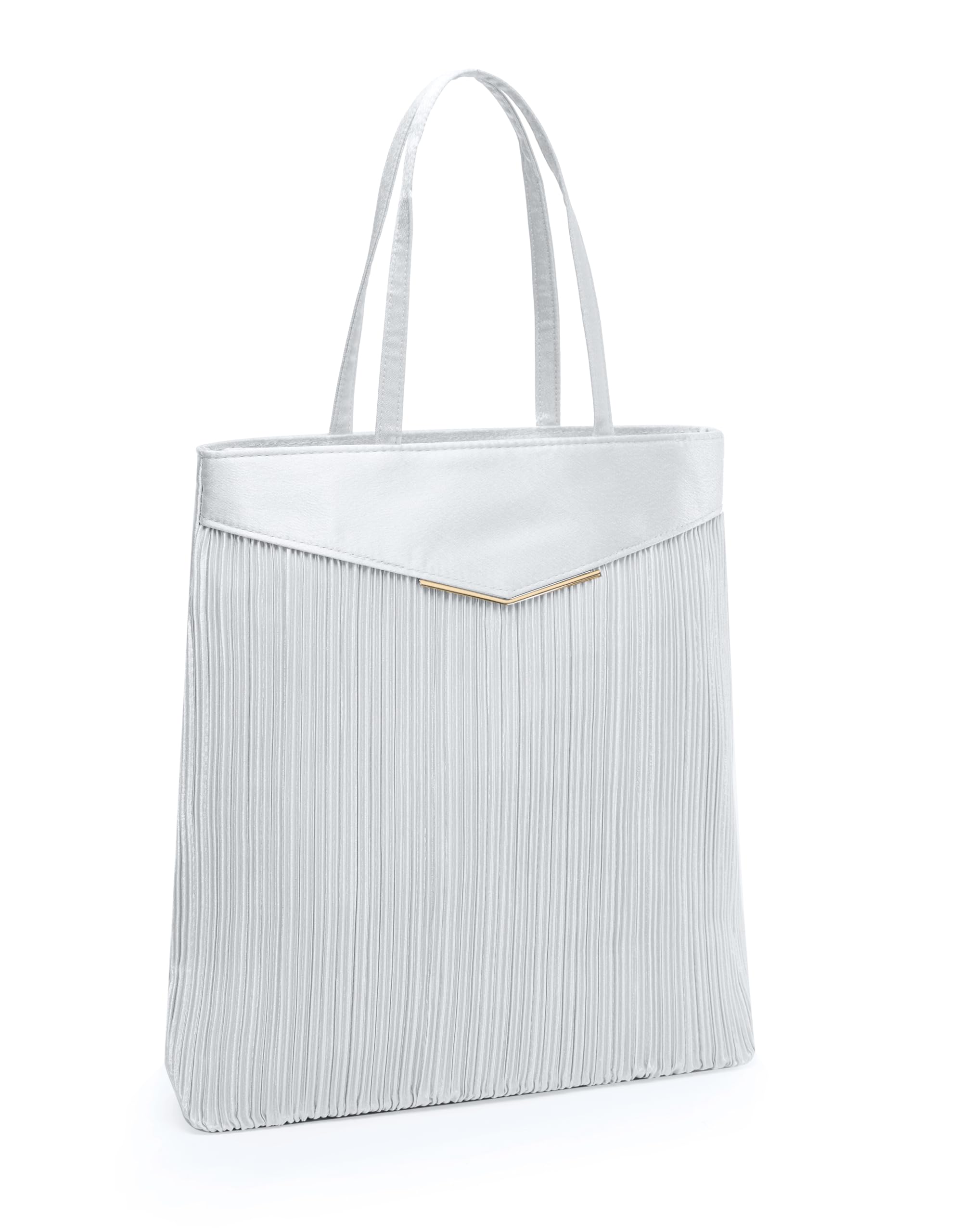 

SHIMMER Женские большие свадебные и вечерние сумки, Набор из 2 шт., Сатиновые плиссированные сумки для свадеб, похорон и особых случаев (DJ-Джин)