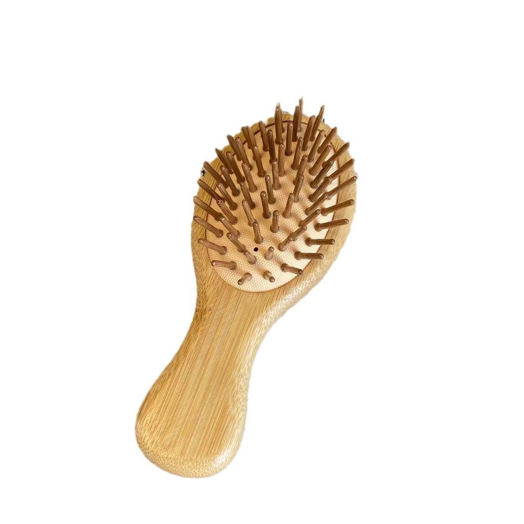 Bamboo Wood Air Cushion Detangling Hairbrush with Sandalwood Comb for Scalp Massage