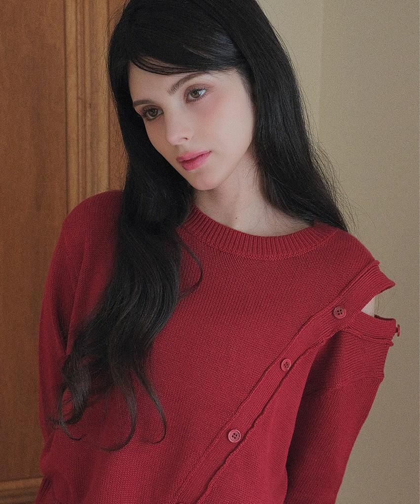 KOOLKITTEN Diagonal Whisper Shoulder Knit