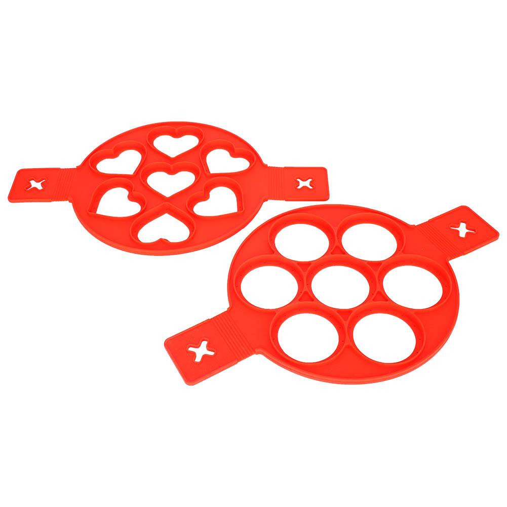 2Pcs 7 Holes Silicone NonStick Eggs Pancake Making Mold for DIY Kitchen Baking Cooking Accessories