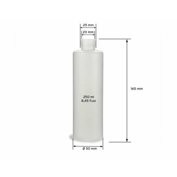 10x Bouteille vide en plastique 250ml Bouteilles en plastique Bouteille vide Bouteilles en plastique