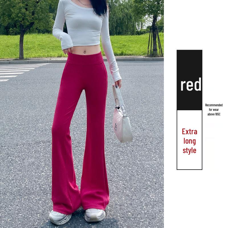 High-Waist Ice Silk Flare Yoga Pants - Slimming & Casual Sportswear