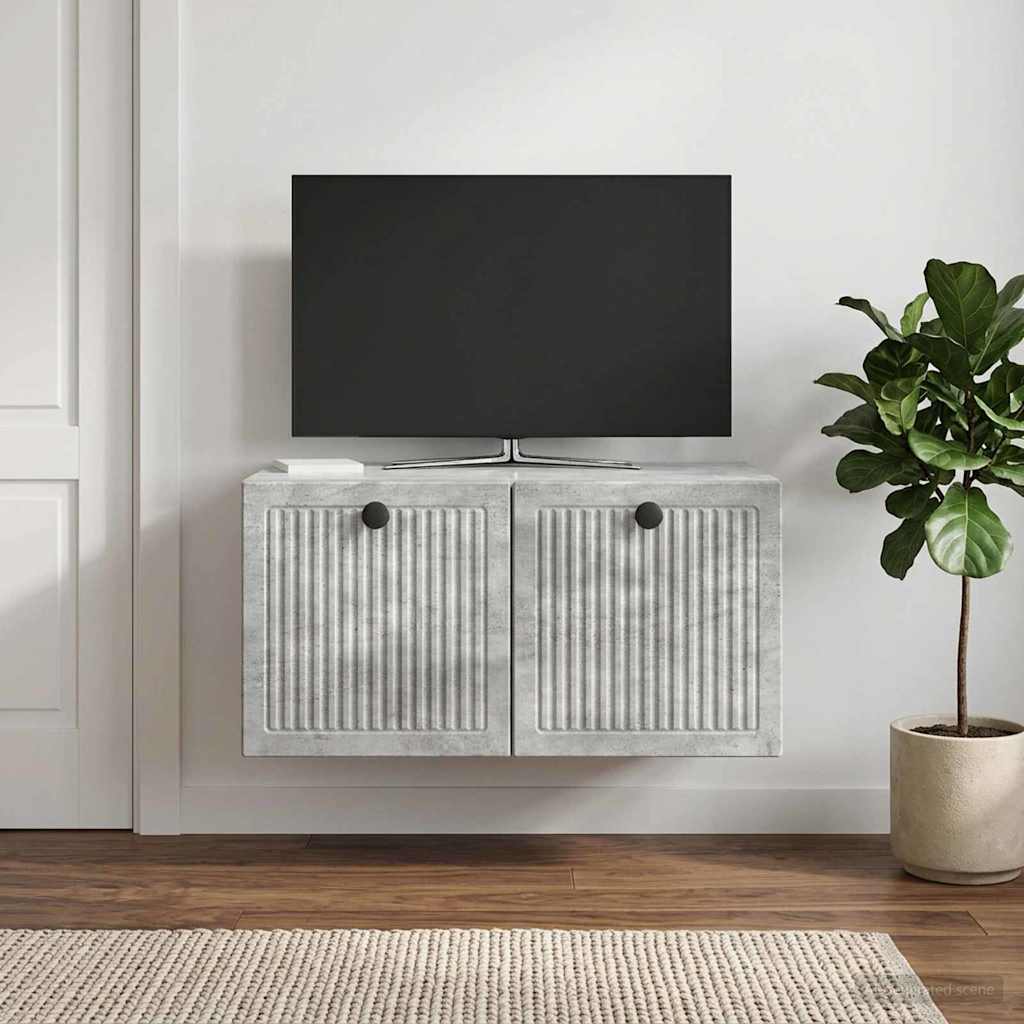 Wall Mounted TV Cabinet Concrete Grey 59.5 x 41 x 30 cm