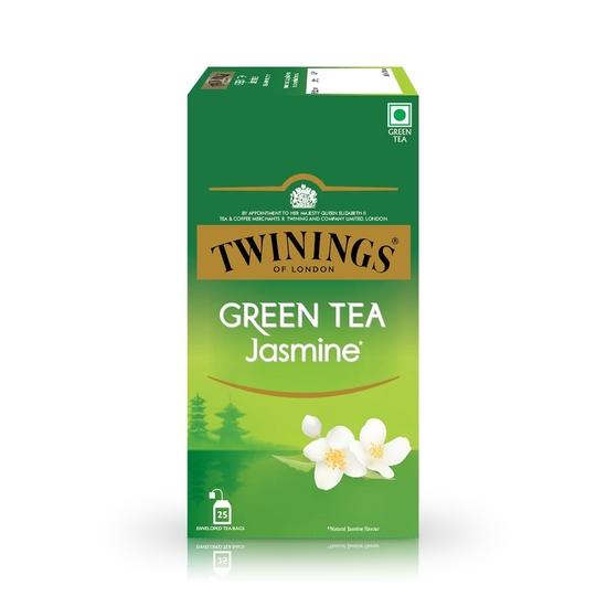 

Twinings Зеленый чай с жасмином, 25 чайных пакетиков | Упаковка 1 шт. | Идеально сбалансированный и освежающий вкус | Легкий, цветочный аромат | Низкокалорийный | Наслаждайтесь горячей чашкой чая