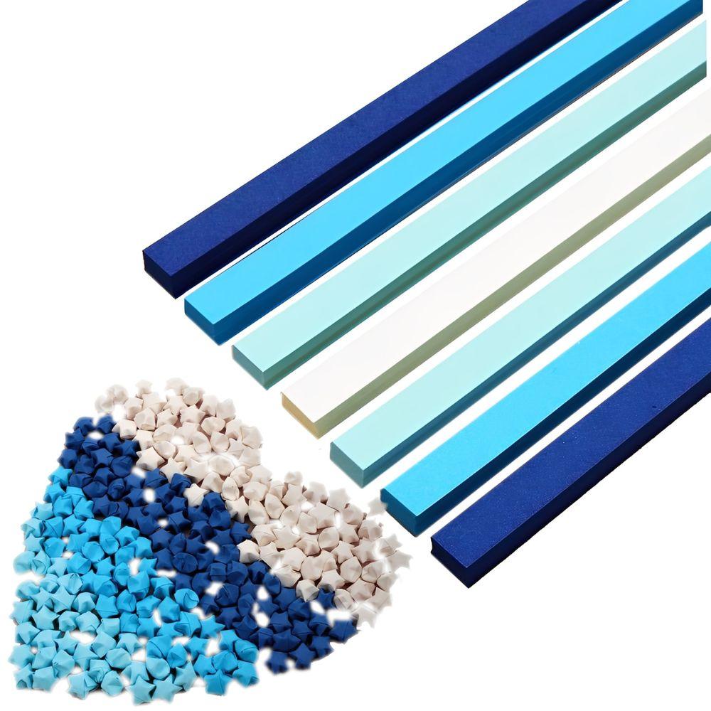 540 Sheets Gradient Blue Star Folding Paper DIY Mother's Day Festival Birthday Anniversary Gifts Decoration YMY