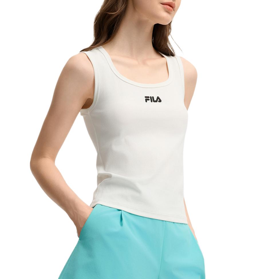 FILA Heritage Fashion Casual Versatile Skin-Friendly Soft Comfortable Sports Tank Top Women Tops F11W538111F-WT