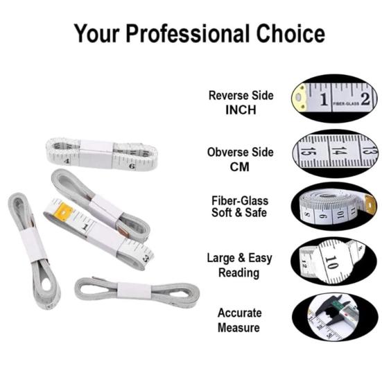 1/2Pcs 1.5M/60-inch Double-sided Tape Measure Mini Soft Measuring Tape Portable Tailor Sewing Cloth Weight Loss Body Measuring Tape Flexible