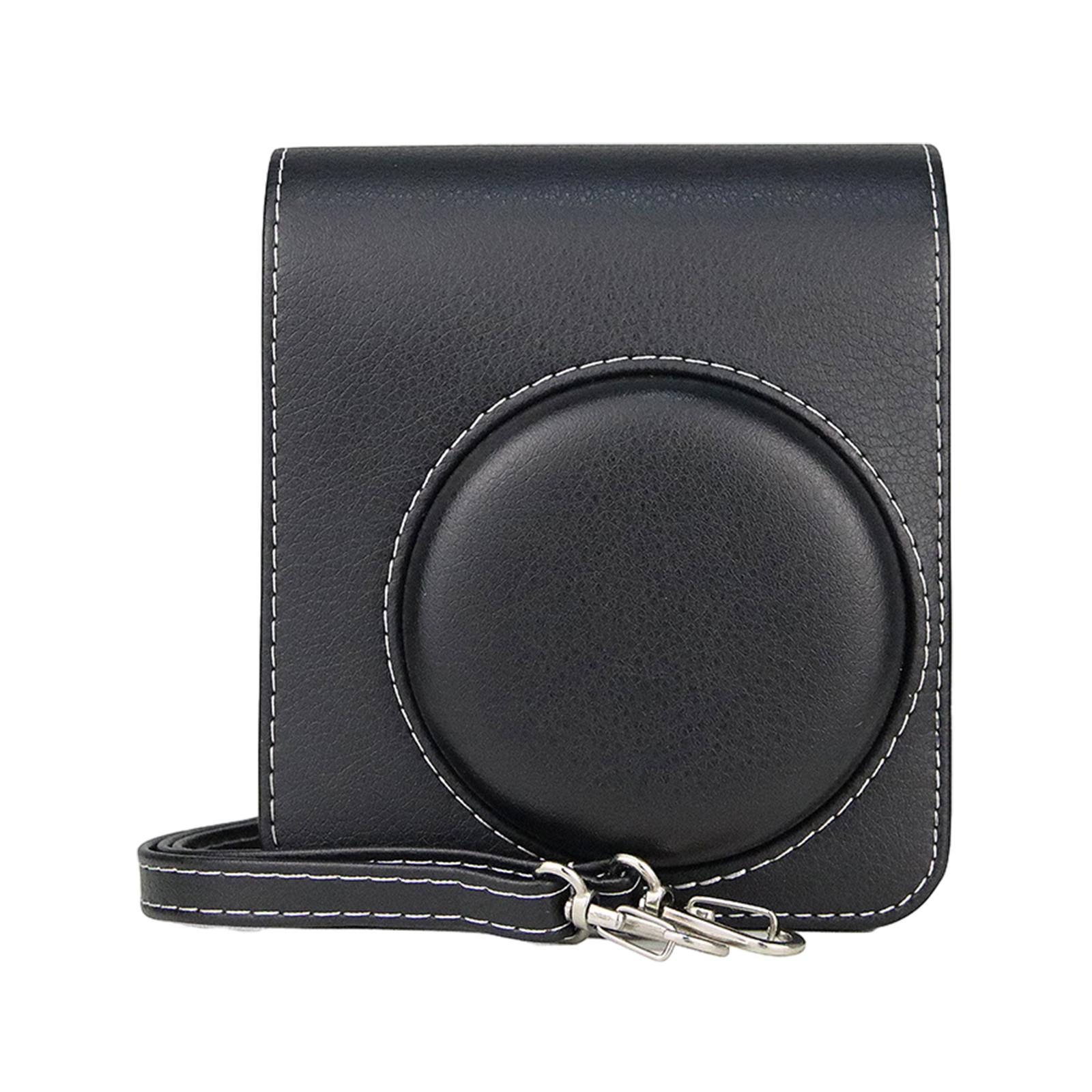 

Сумка для фотоаппарата из искусственной кожи с регулируемым ремнем, сумка через плечо с защитой от царапин для 40 чёрный