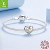 S925 Sterling Silver Plated Love Beaded Jewelry Accessories, Romantic Valentine'S Day I Love You Beads