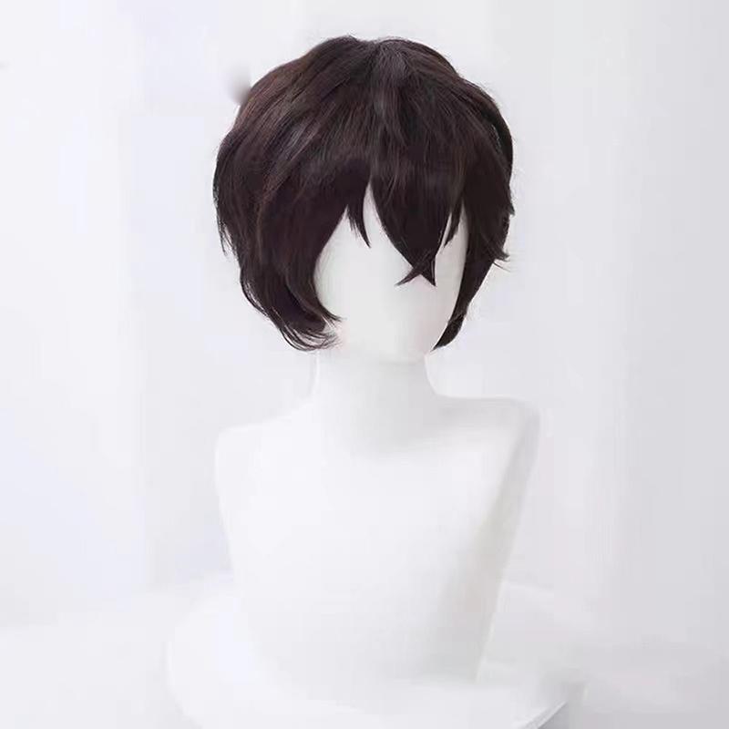 Dazai Osamu Role Headwear Man Daily Clothing Match Microfilm Wig Anime Bungo Stray Dogs Character Modeling Headgear