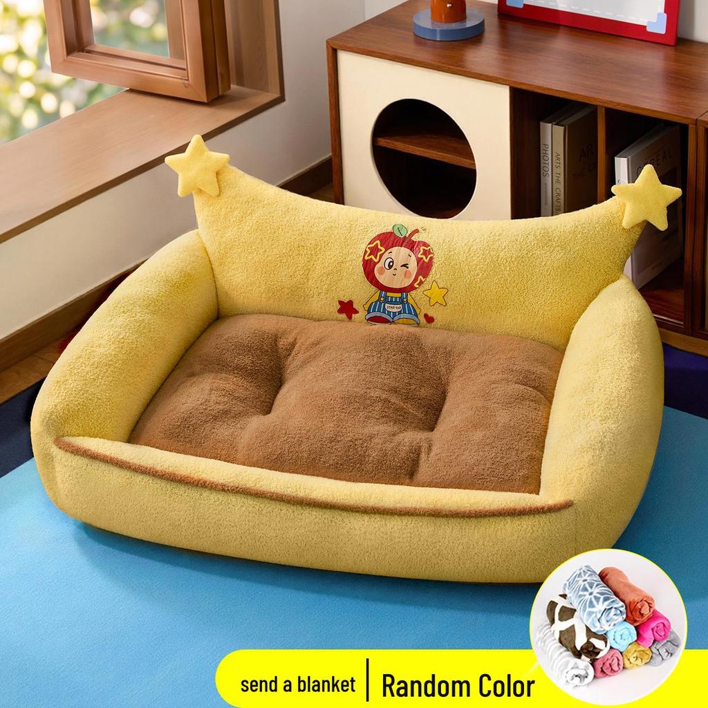 All-Season Washable Dog Bed & Cat Mat - Bichon Sofa Style