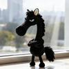Yousheng Plush Horse Keychain Stuffed Cool Black Horse Pendant 2026 Year of The Horse Mascot Bag Charm for Backpack Purse Wallet Handbag