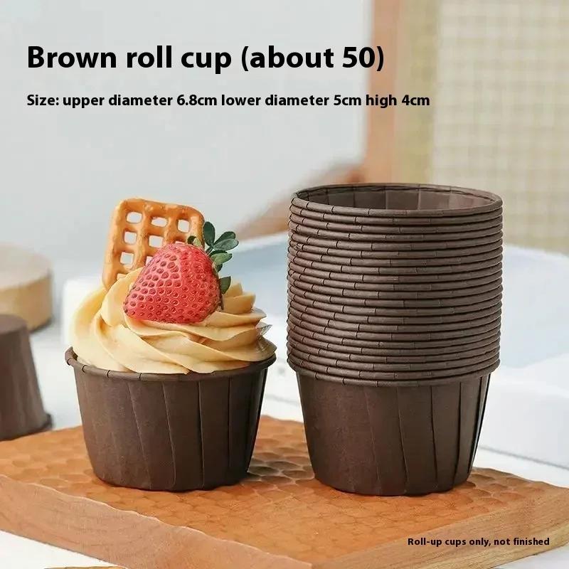 New 50pcs Muffin Cupcake Paper Cup Oilproof Cupcake Liner Baking Cup Tray Case Caissettes Cupcake Wrapper Paper Wedding Party