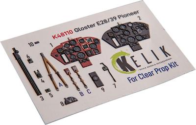 Reskit Gloucester Pioneer Interiér 3D Obtlačok priehľadný Plastový model obtlačok RSKK48110 1/48 E28/39 (pre rekvizitu) (Lietadlo)