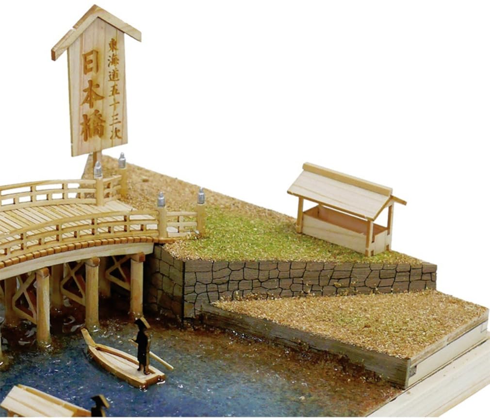 Woody Joe Stations of the Wooden Model Assembly Kit Fifty-three Tokaido Nihonbashi, (Diorama)