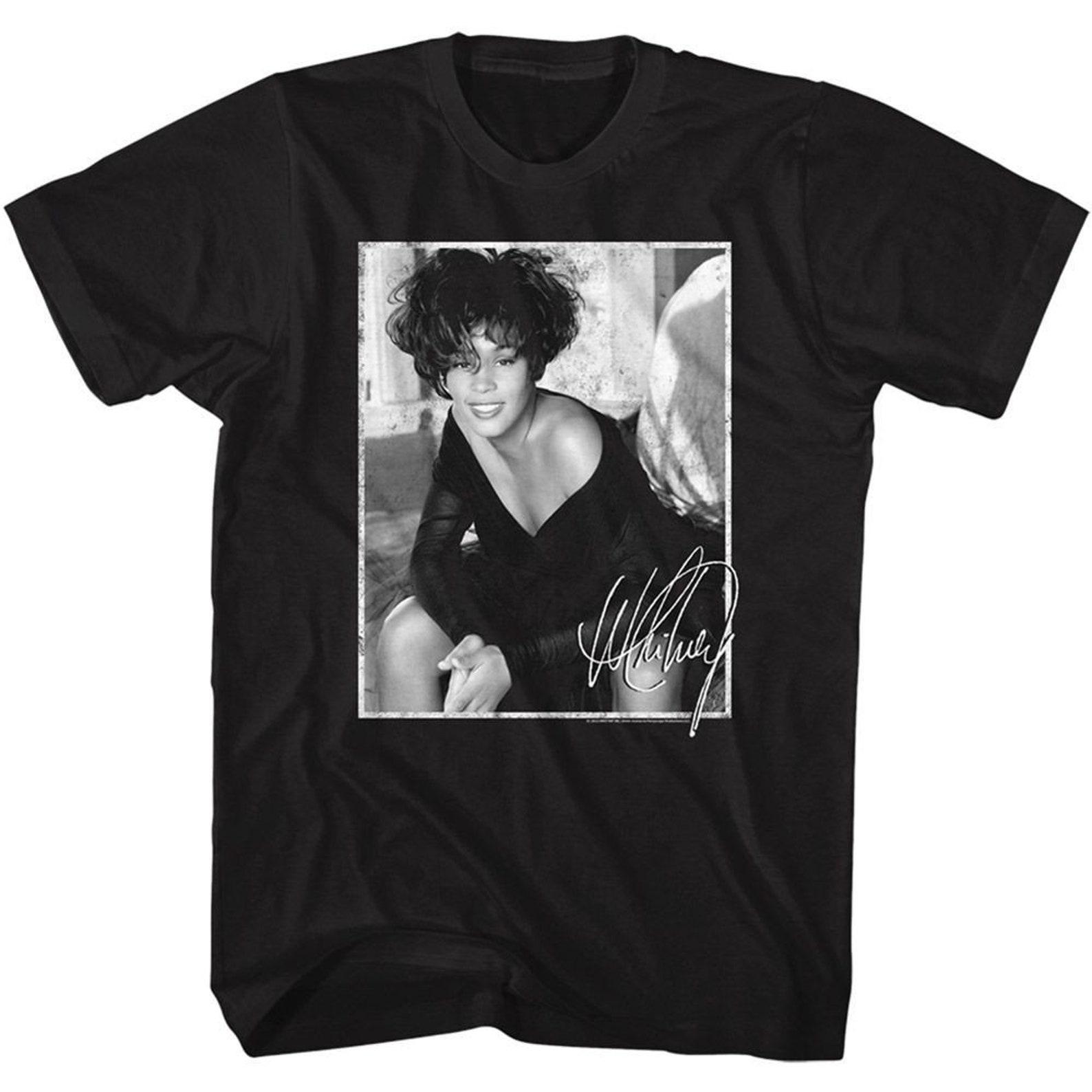 Whitney Houston Whitney Signed Photo Black Adult T-Shirt L