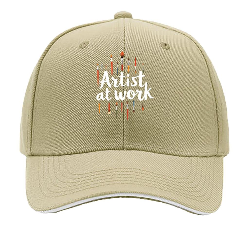 Artist At Work Brush Print Sandwich Baseball Cap