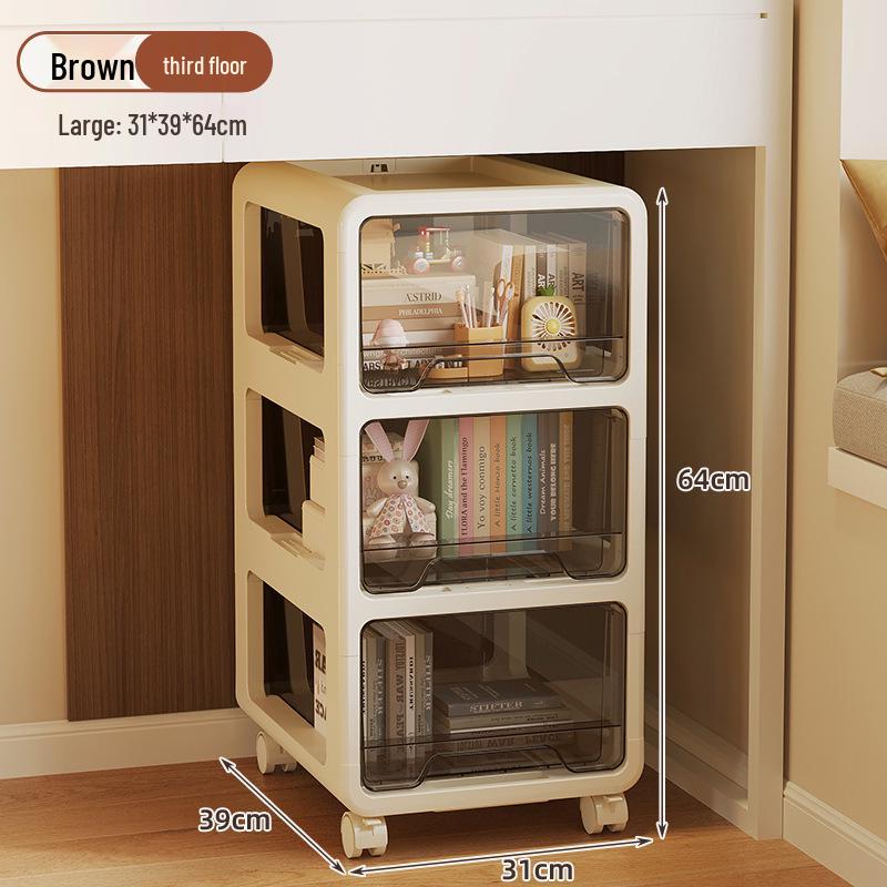 Multi-layer Plastic Drawer Snack Storage Cabinet for Living Room or Bedside