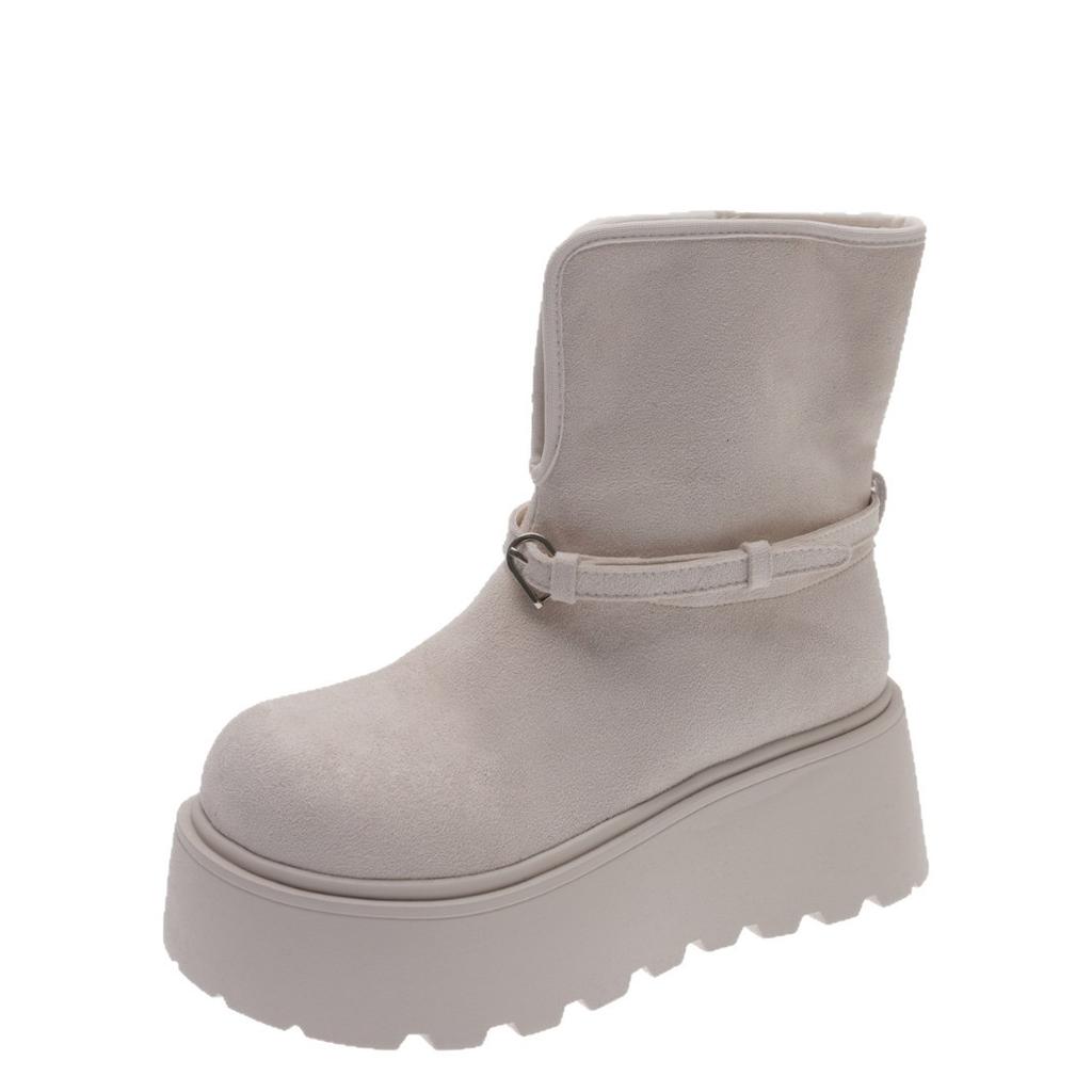 Western Cowboy Boots Pile Boots Women's New Thin with Skirt Suede Long Boots Large Pant Pants Boots