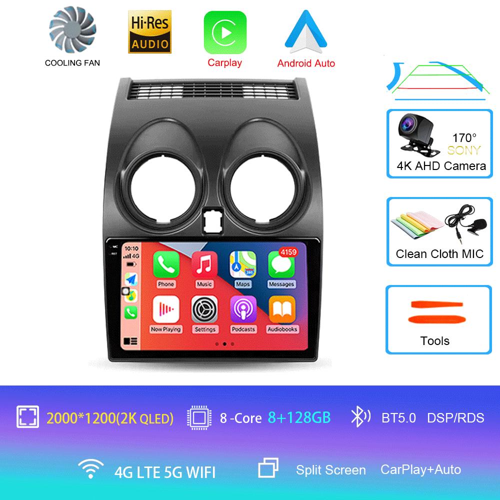 Android 14 Car Radio For Nissan Qashqai 1 J10 2006 - 2013 Multimedia Video Player Navigation GPS No 2din 2 din