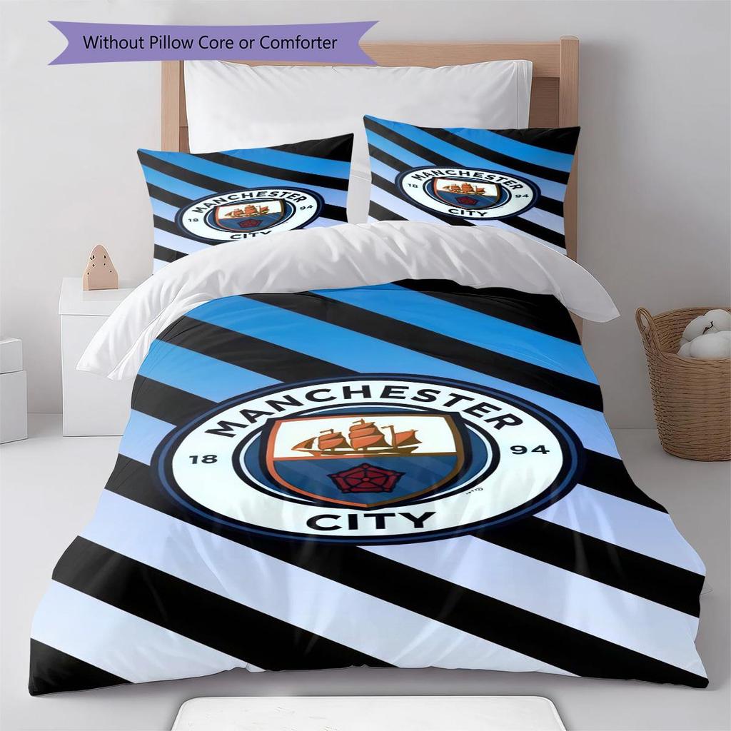 City Team Bedding Quilt Set Quilt Cover Pillowcase Home Decoration Birthday Gift (1 * Duvet Cover + 2 * Pillowcase, Without Core)