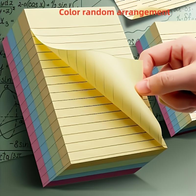100 notas adhesivas de colores, 4 colores, set de notas horizontales, adecuado para uso en el hogar, la escuela y la oficina