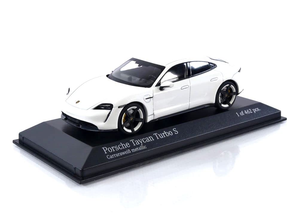 

MINICHAMPS Scale Porsche Taycan Turbo S 2020 White Metallic Finished Diecast Model Car 410068476 1/43