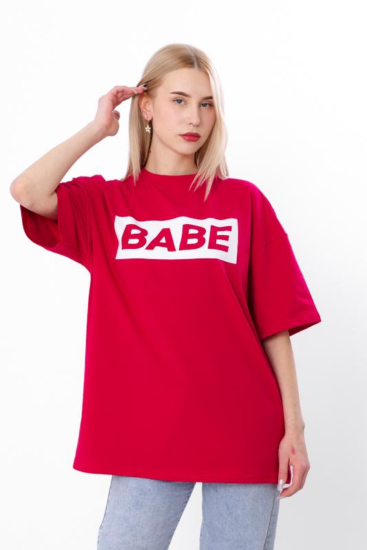 

Women’s Casual Printed T-Shirt – Modern Look & Soft Fabric, Summer, 3393-036-33-2 HC S амарантовий