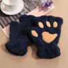 14Colors Women Winter Lovely Warm Bear Cat Paw  Gloves Fingerless Plush