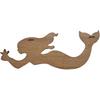 Rustic Wood Mermaid Decor Hanging Nautical Wall Decor, Wooden Mermaid Plaque Wall Sculpture Bathroom Beach Themed Decorations Coastal Mediterranean