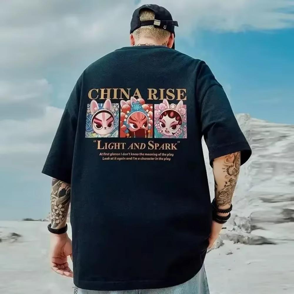 Summer New Casual Loose T-shirt Short Sleeved Men's Fashion Loose Printing Large 8XL Hip Hop Couple Wear Half Sleeve Cotton Top