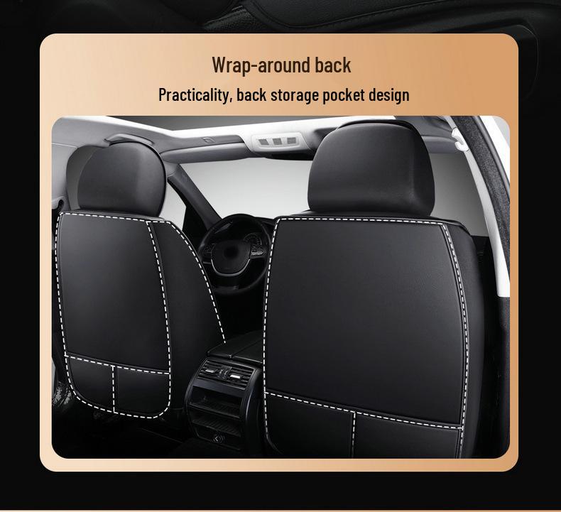 3D Full Surround Leather Car Seat Cover for Sedan - All-Season Cushion