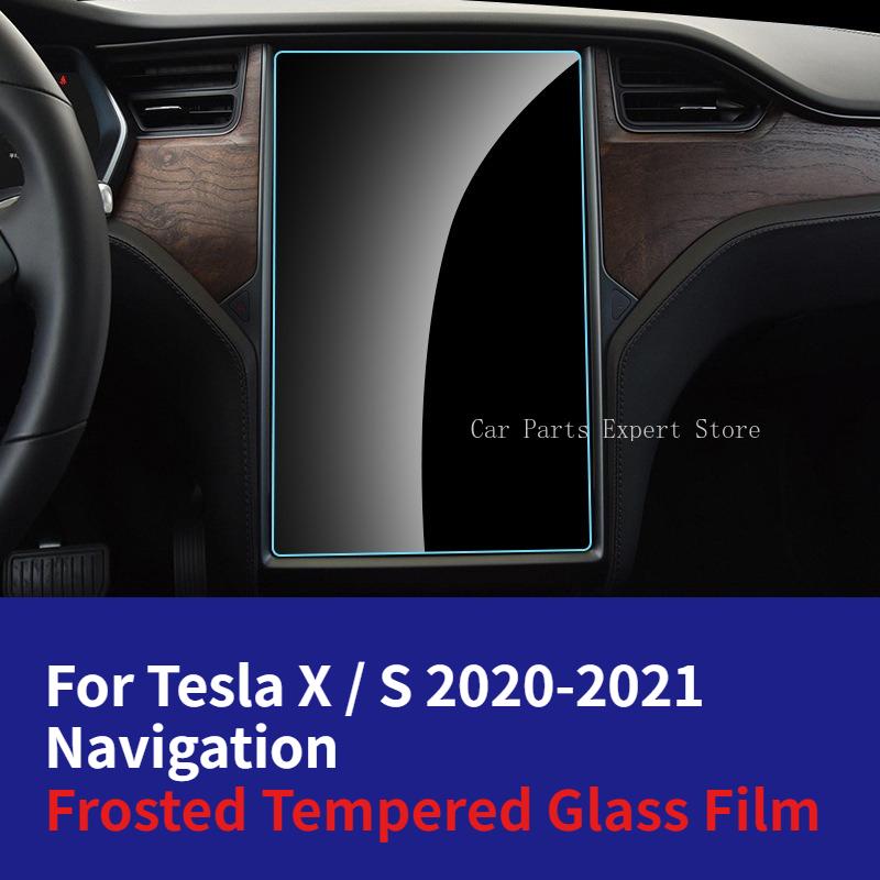 For Tesla Model 3/Y/S/X Refresh Car Central Control Navigation Screen Tempered Glass Film Protector Trument Protective Films