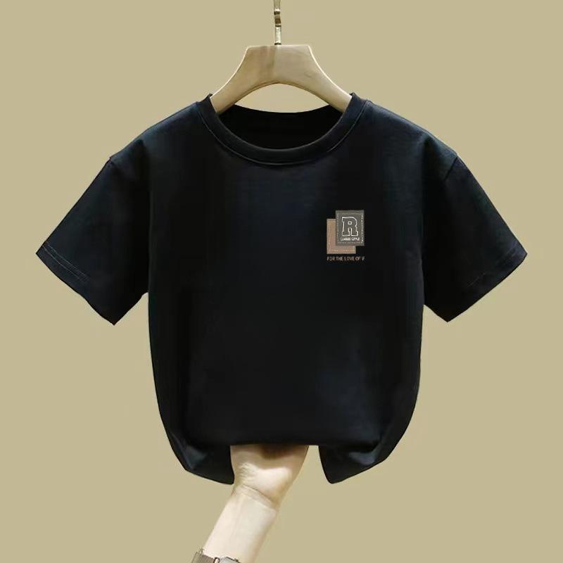 Kids Cotton Loose Short Sleeve T Shirt Summer Round Neck Top For Boys And Girls Fashion Casual Wear