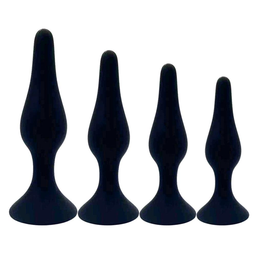 Silicone Anal Plug with Suction Cup - Tapered Design for Comfort & Stimulation, Unisex Adult Toy for Beginners & BDSM Play