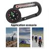 Mini Compasses Thermometers Keychain Pocket Size Snap Hook Compasses Carabiner for Camping Hiking Backpacking, Survival