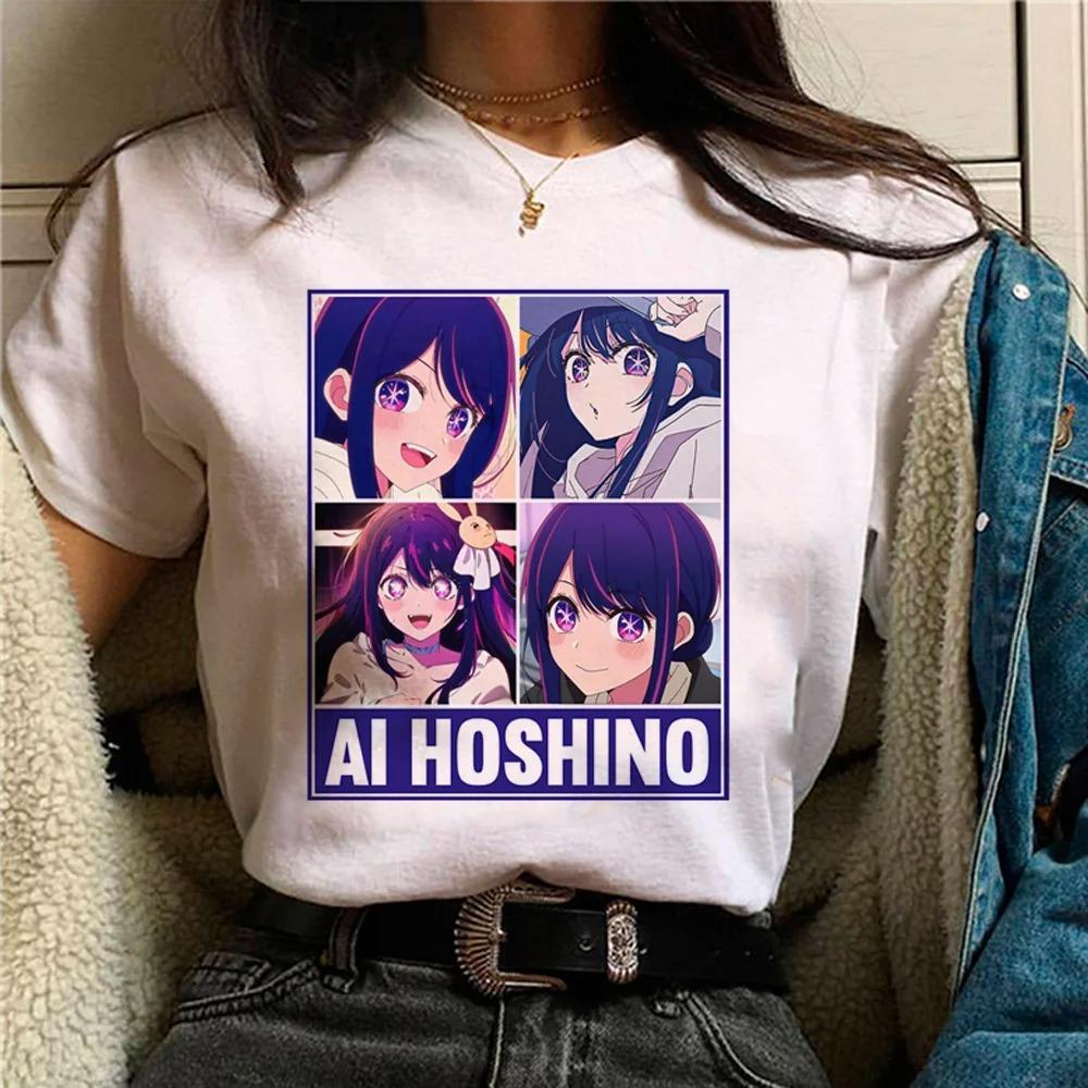 Animation Print T-Shirt Rundhalsausschnitt Kurzarm T-Shirts Lässige Oberteile Damen Lockerärmlig Mode Trendig Weiß Kleidung Sommer