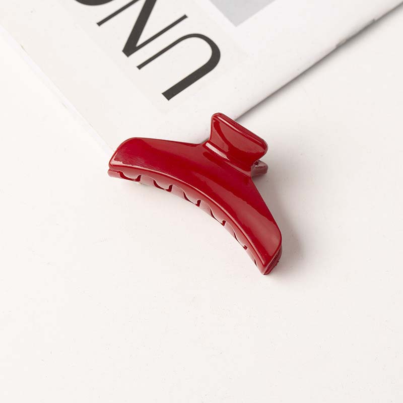 Korean Acrylic Red Geometric Hair Claw for Women Fashion Small Large Square Hair Crabs Clip Hair Clamps Hair Accessories